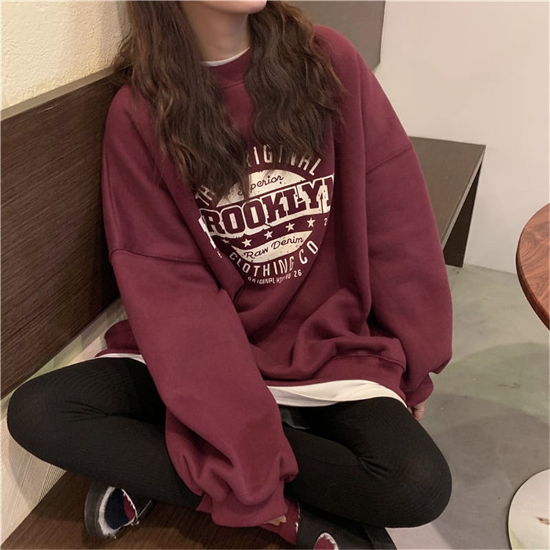 Loose Round Neck Women's Sweater