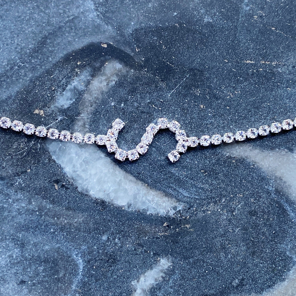 Sparkly Initial Anklet